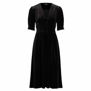 Lauren Ralph Lauren Velvet Puff Sleeves Midi Dress Size US 2X